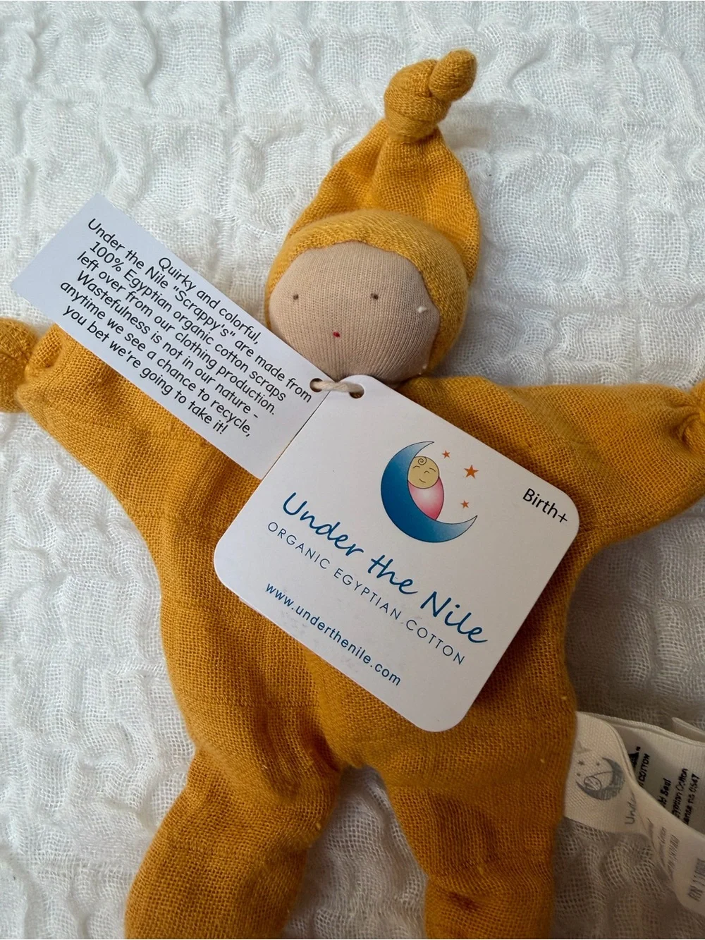 NWT Under the Nile Organic Cotton Baby Lovey